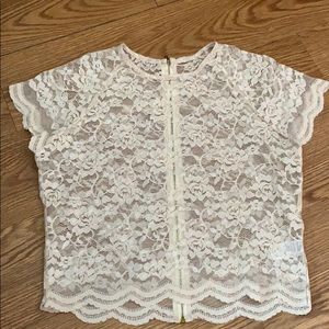 Cream lace top